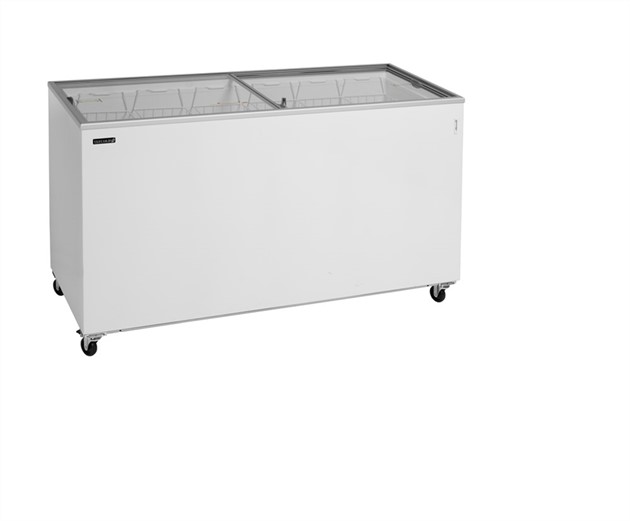 TFW-IC500SC Frysbox med platta skjutlock i glas