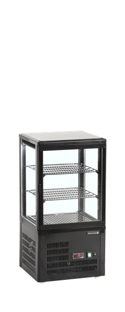 TFW-UPD60-BLACK Kyld glasdisplay i bordsmodell för presentation och fö