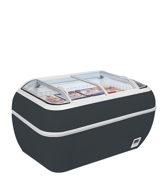 TFW-TWIN HEAD A-CF Frys för stormarknader som tar upp mindre golvyta