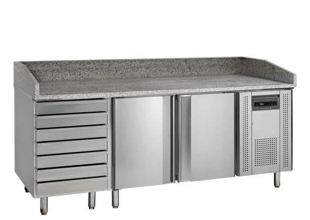 TFW-PT1310 Pizzabänk med omgivningsavsnitt för deg