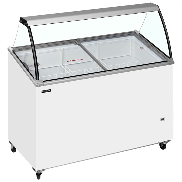 TFW-IC400SCE-SO Frys för kulglass – vinklad med serveringsyta