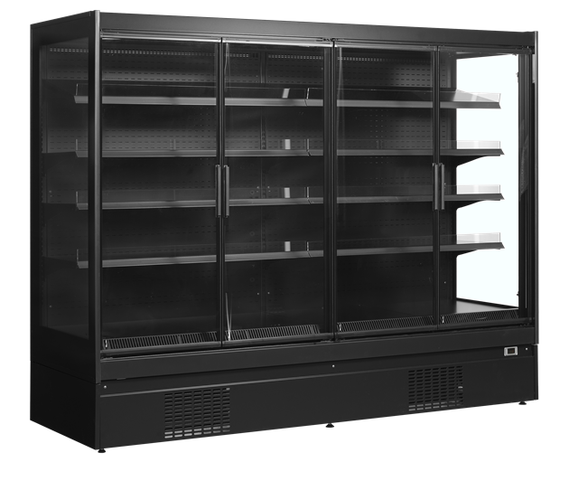 TFW-EXTRA2500CD Multideck-kyl med dörrar helt i glas och flerkopplings