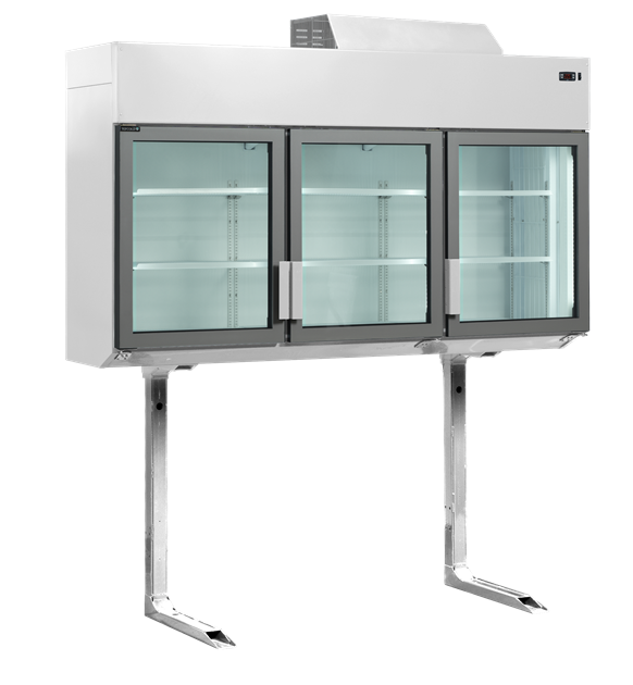 TFW-MTF185 3-dörrars väggmonterat frys-/kylskåp för maximal förvarings