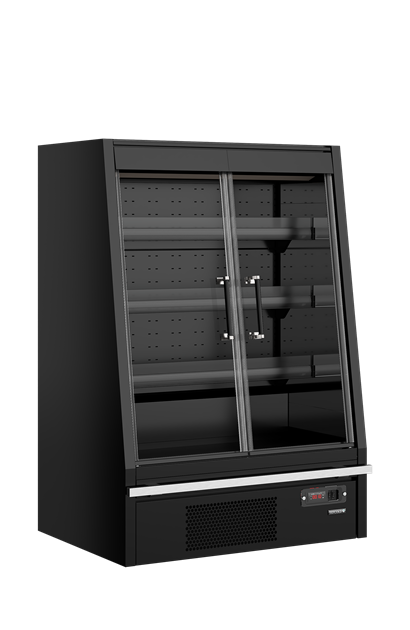 TFW-Galaxy+ GPL10FGD Black Låg multideck-kyl med dörrar