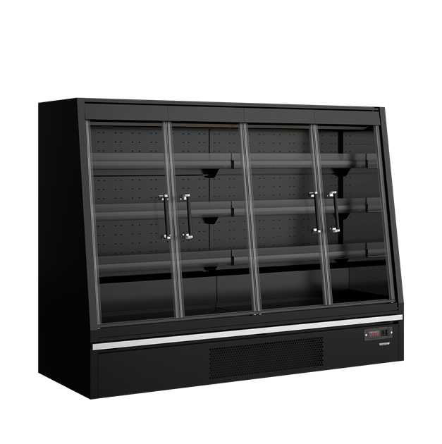 TFW-Galaxy+ GPL20FGD Black Låg multideck-kyl med dörrar