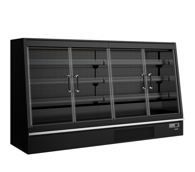 TFW-Galaxy+ GPL26FGD Black Låg multideck-kyl med dörrar