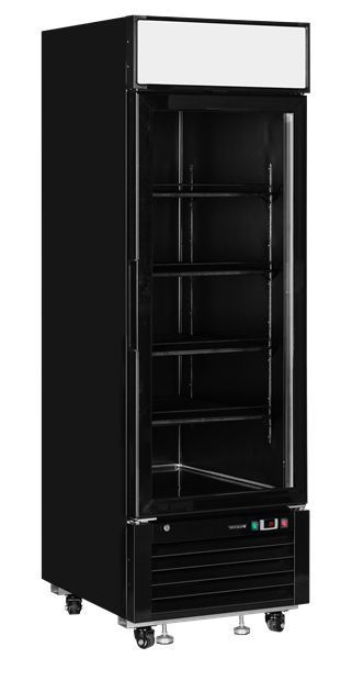 TFW-LGC2500B Elegant svart displaykyl med huv